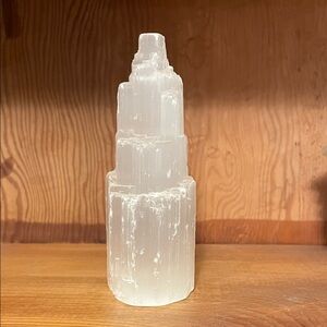 Selenite White Crystal Tower 4”